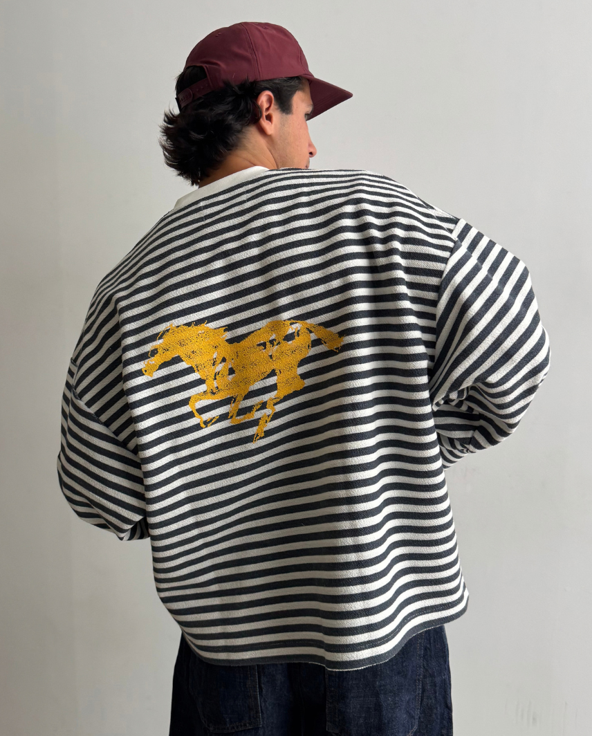 GOLDEN STRIPES CREWNECK