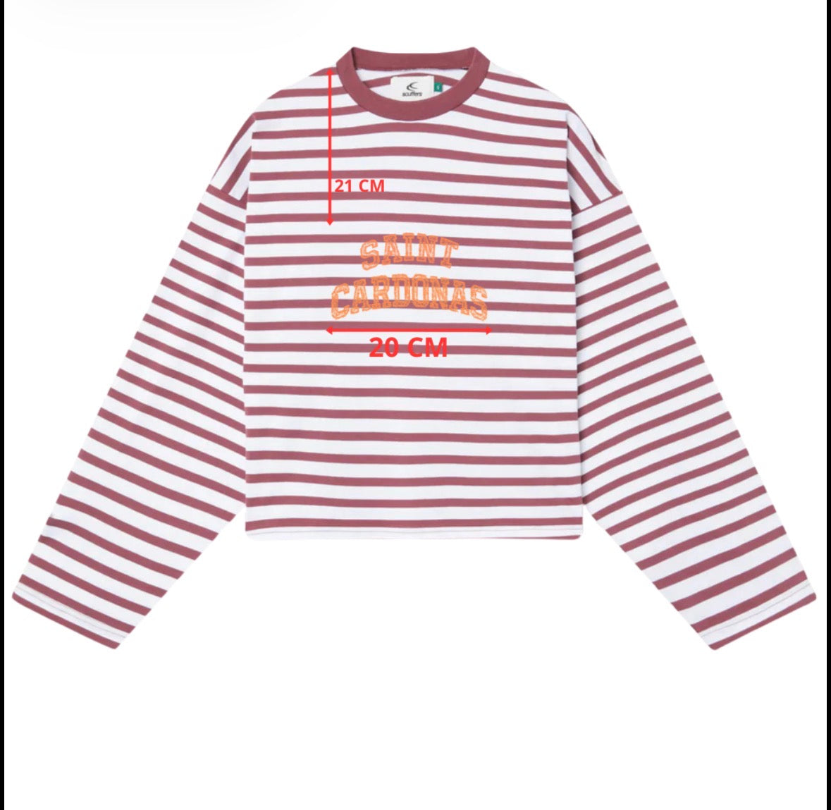 LONGSLEEVE RAYAS ROJA NARANJA